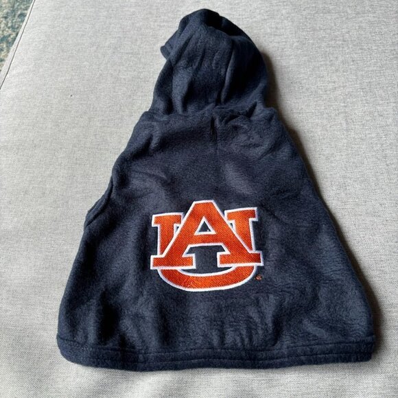 NCAA Auburn Tigers Polar Fleece Hooded Dog Jacket, Small - Picture 2 of 6
